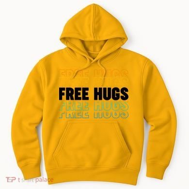 Colorful Free Hugs Pattern Hoodie