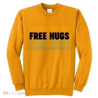 Colorful Free Hugs Pattern Sweatshirt