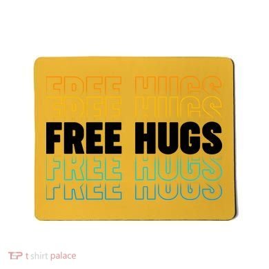 Colorful Free Hugs Pattern Mousepad