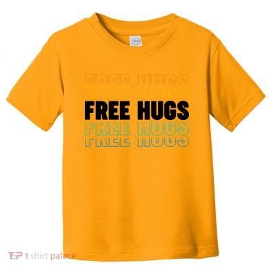 Colorful Free Hugs Pattern Toddler T-Shirt