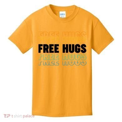 Colorful Free Hugs Pattern Kids T-Shirt