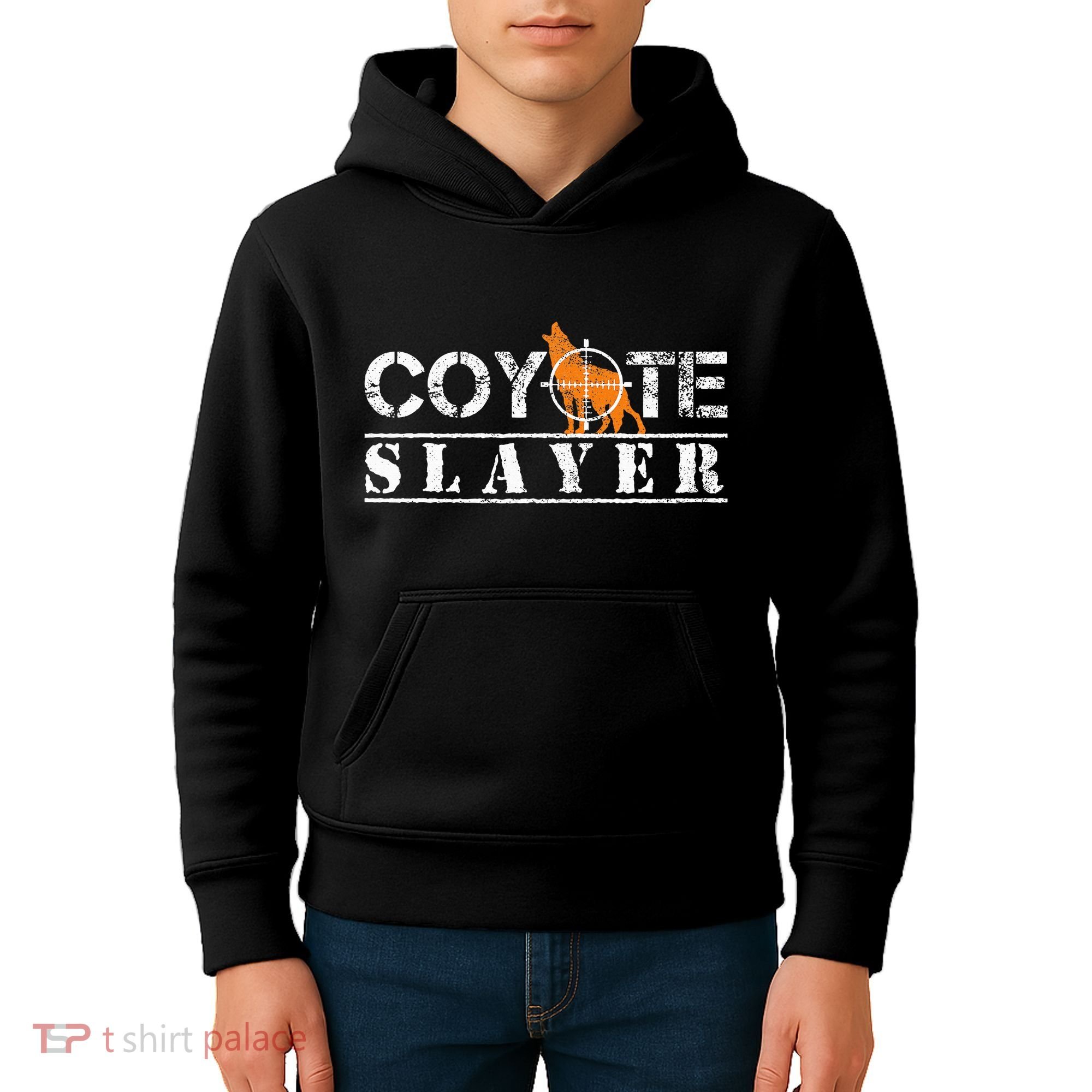 Coyote Funny Hunting Gift For Coyote Hunters Kids Hoodie