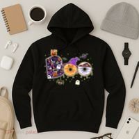 Cute Funny Halloween Boo Donuts Hoodie thumb 3