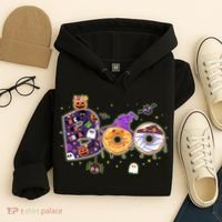 Cute Funny Halloween Boo Donuts Hoodie thumb 4