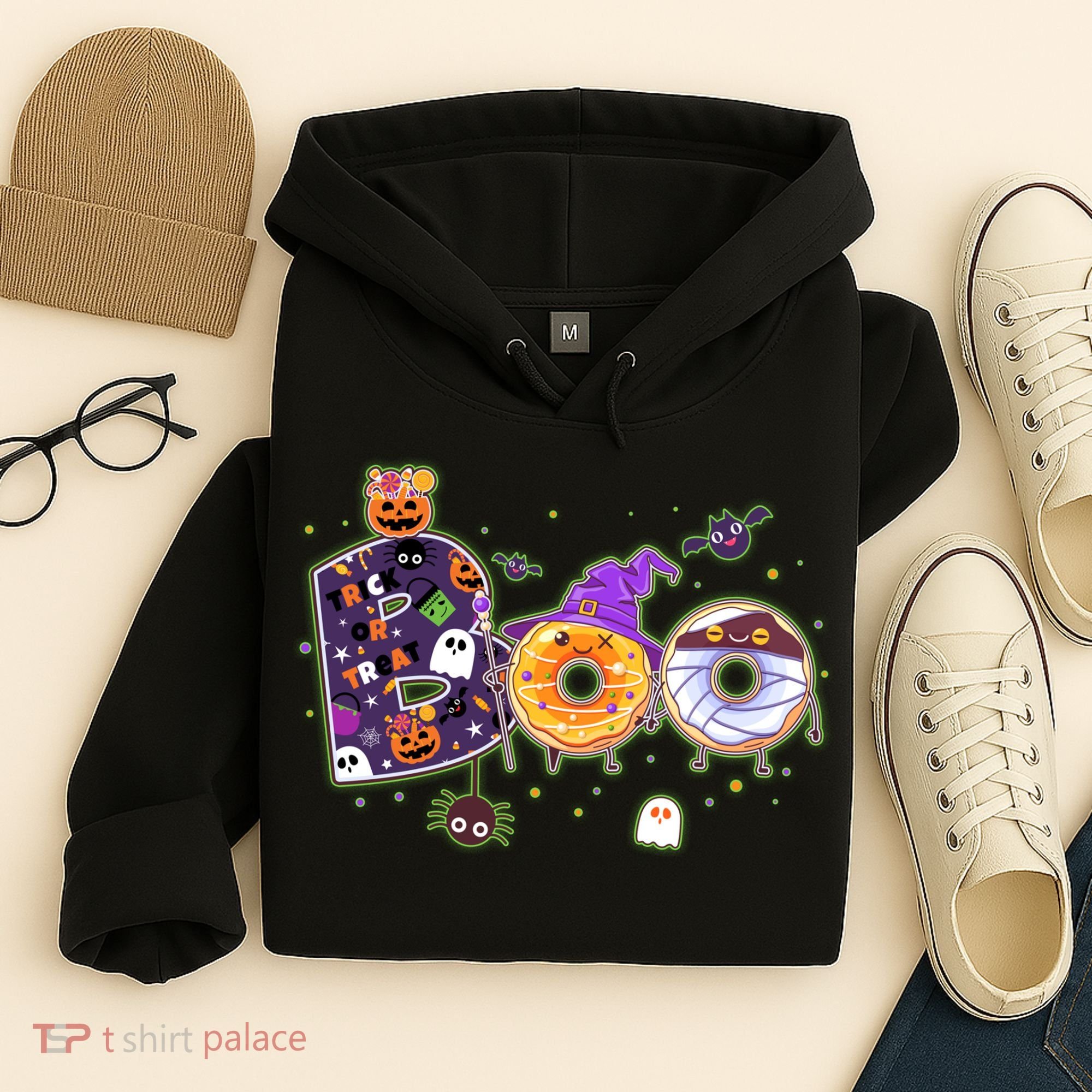 Cute Funny Halloween Boo Donuts Hoodie