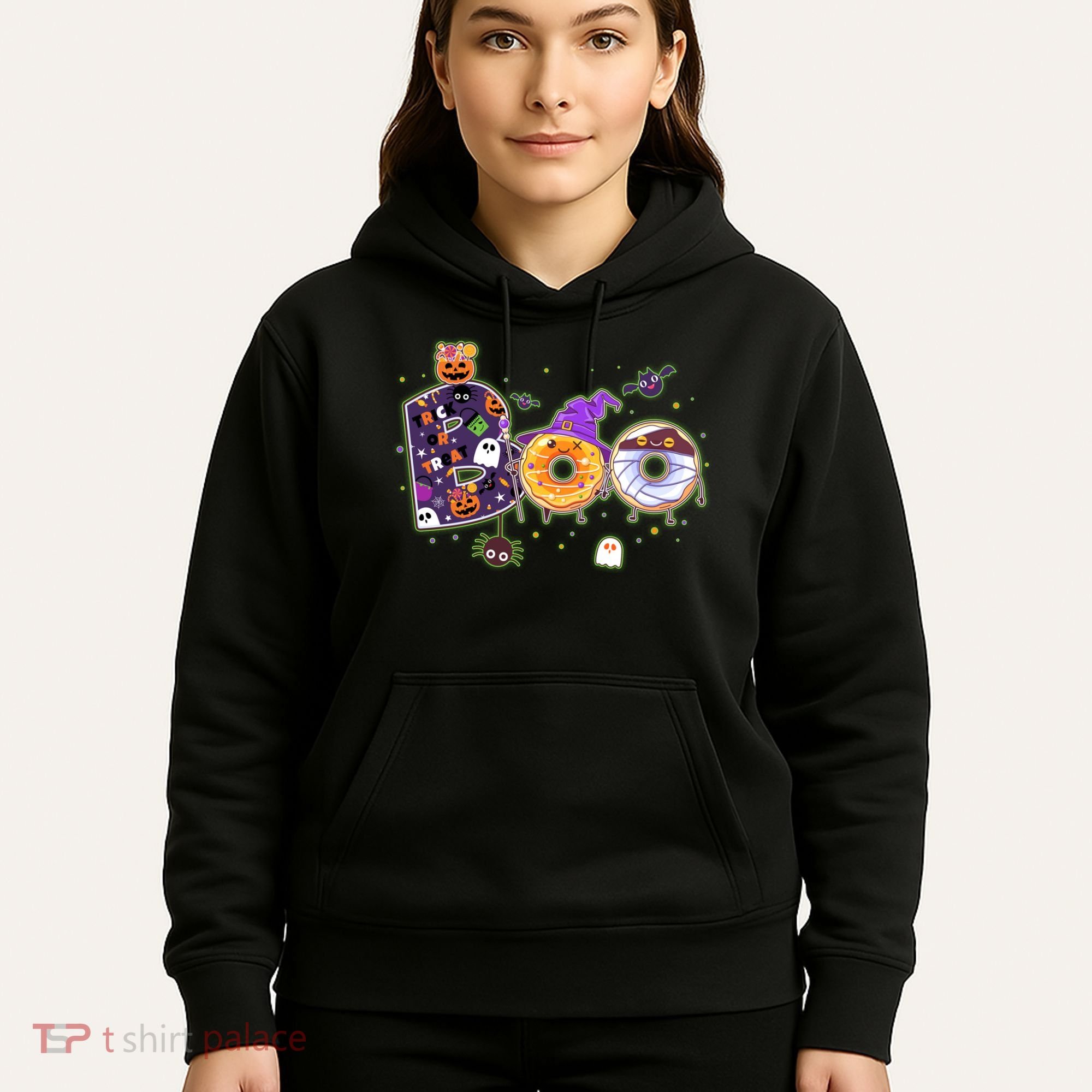 Cute Funny Halloween Boo Donuts Hoodie
