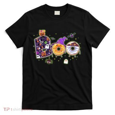 Cute Funny Halloween Boo Donuts T-Shirt