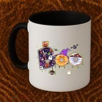 Cute Funny Halloween Boo Donuts Coffee Mug thumb 2