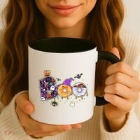 Cute Funny Halloween Boo Donuts Coffee Mug thumb 3