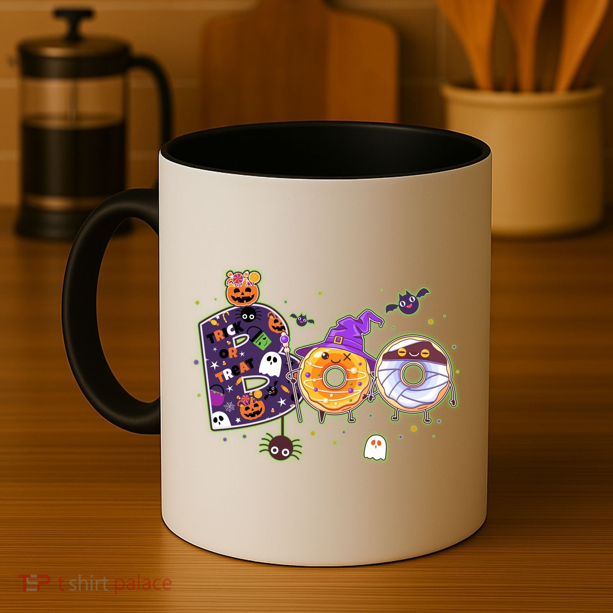 Cute Funny Halloween Boo Donuts Coffee Mug