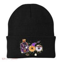 Cute Funny Halloween Boo Donuts Beanie thumb 0