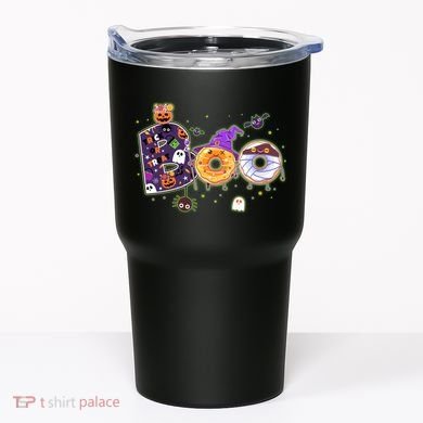 Cute Funny Halloween Boo Donuts Tumbler