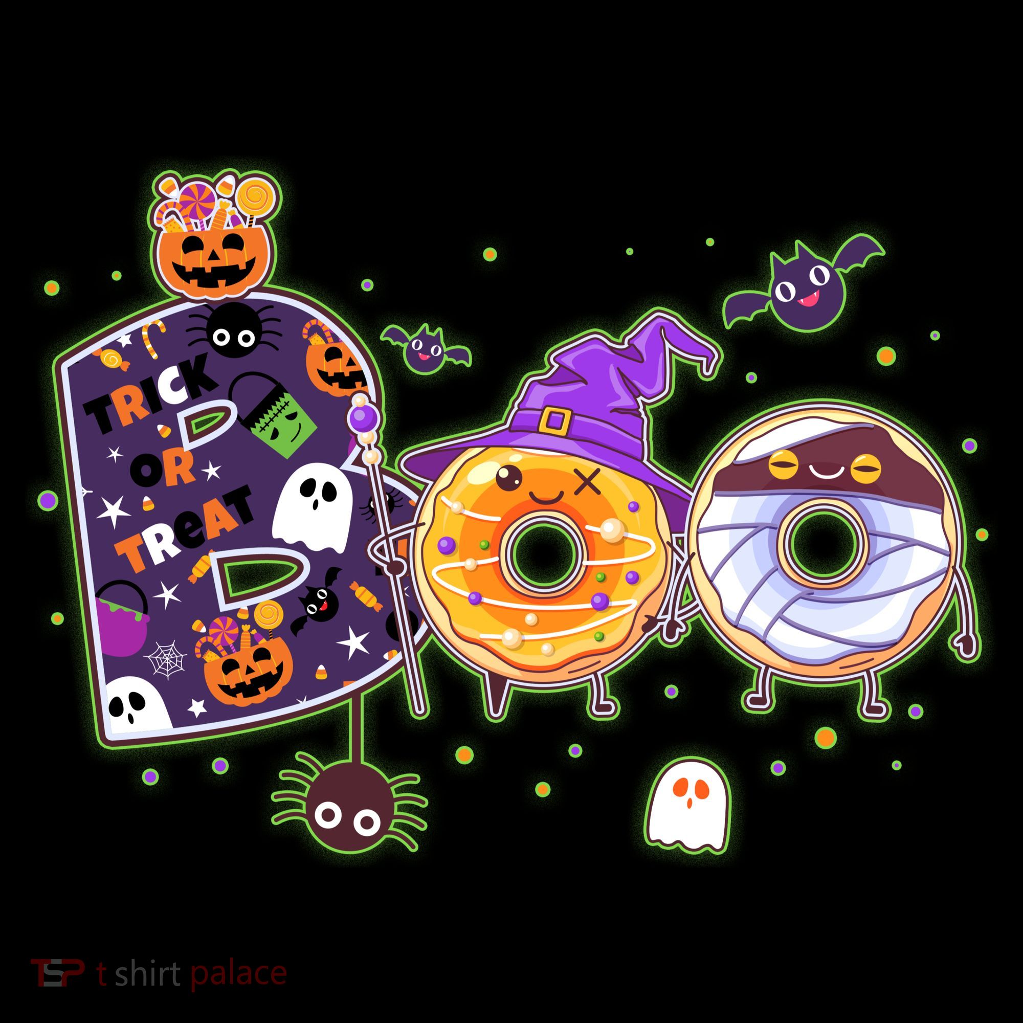 Cute Funny Halloween Boo Donuts Women's Tank Top