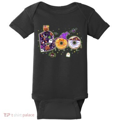 Cute Funny Halloween Boo Donuts Baby Bodysuit