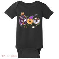 Cute Funny Halloween Boo Donuts Baby Bodysuit thumb 0