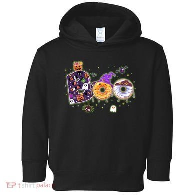 Cute Funny Halloween Boo Donuts Toddler Hoodie