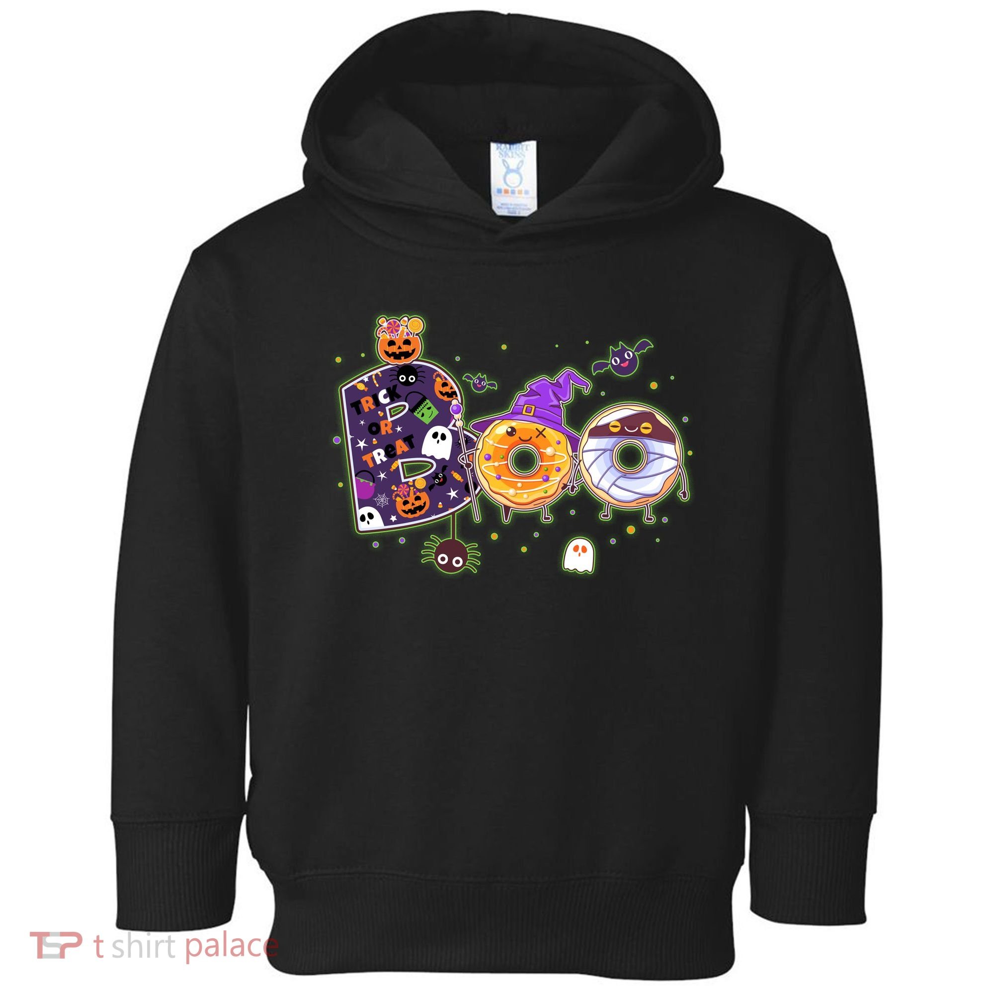 Cute Funny Halloween Boo Donuts Toddler Hoodie