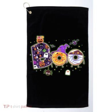 Cute Funny Halloween Boo Donuts Golf Towel