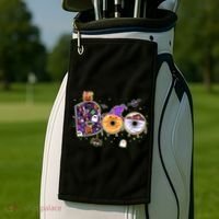 Cute Funny Halloween Boo Donuts Golf Towel thumb 2