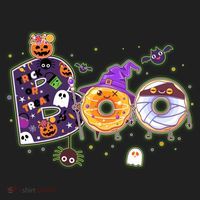 Cute Funny Halloween Boo Donuts Golf Towel thumb 3