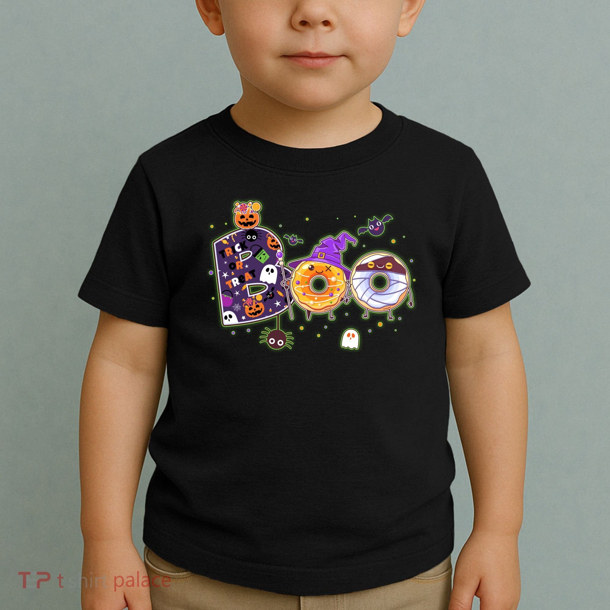 Cute Funny Halloween Boo Donuts Toddler T-Shirt