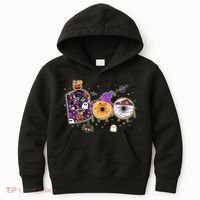 Cute Funny Halloween Boo Donuts Kids Hoodie thumb 0