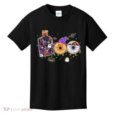Cute Funny Halloween Boo Donuts Kids T-Shirt