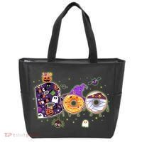 Cute Funny Halloween Boo Donuts Tote Bag thumb 0