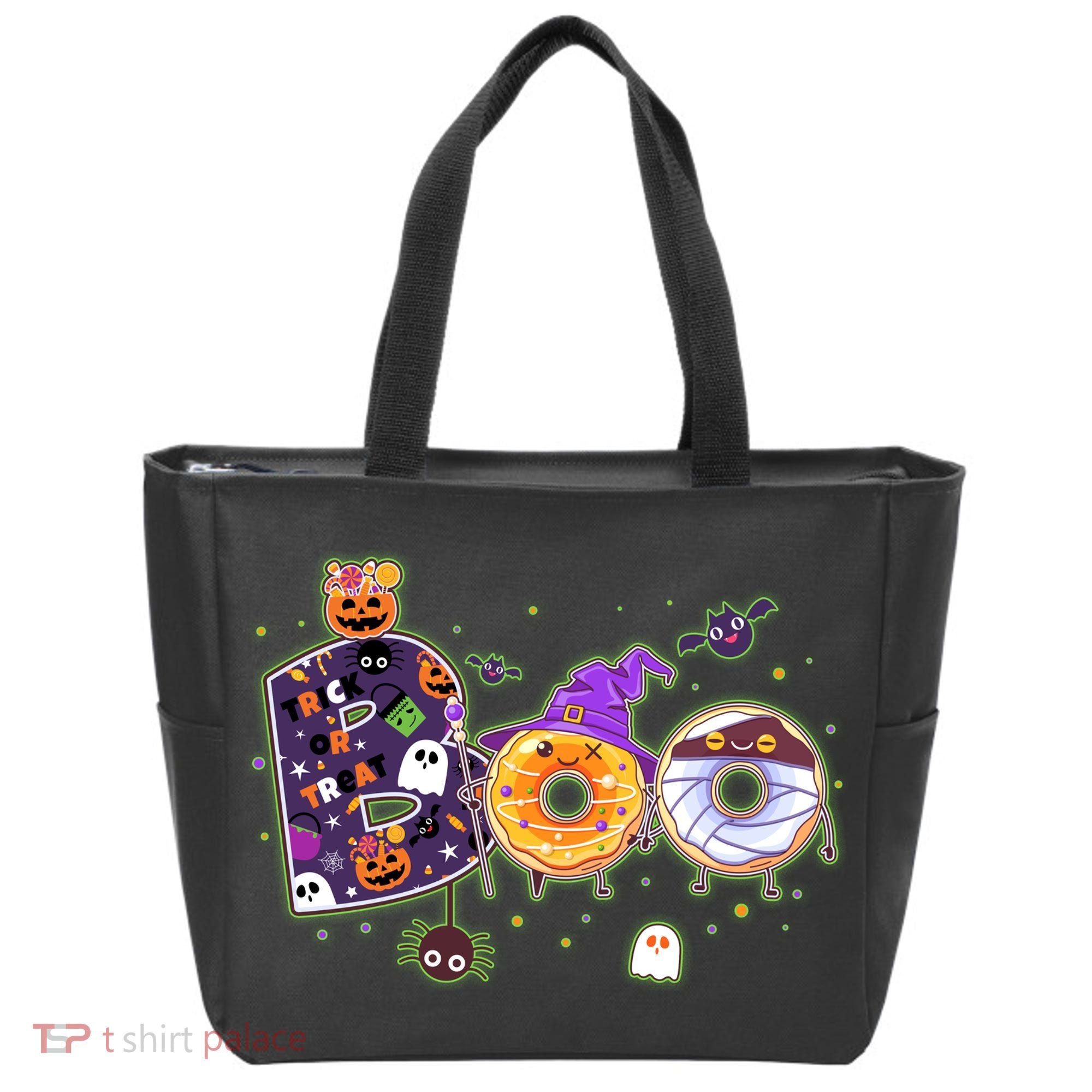 Cute Funny Halloween Boo Donuts Tote Bag