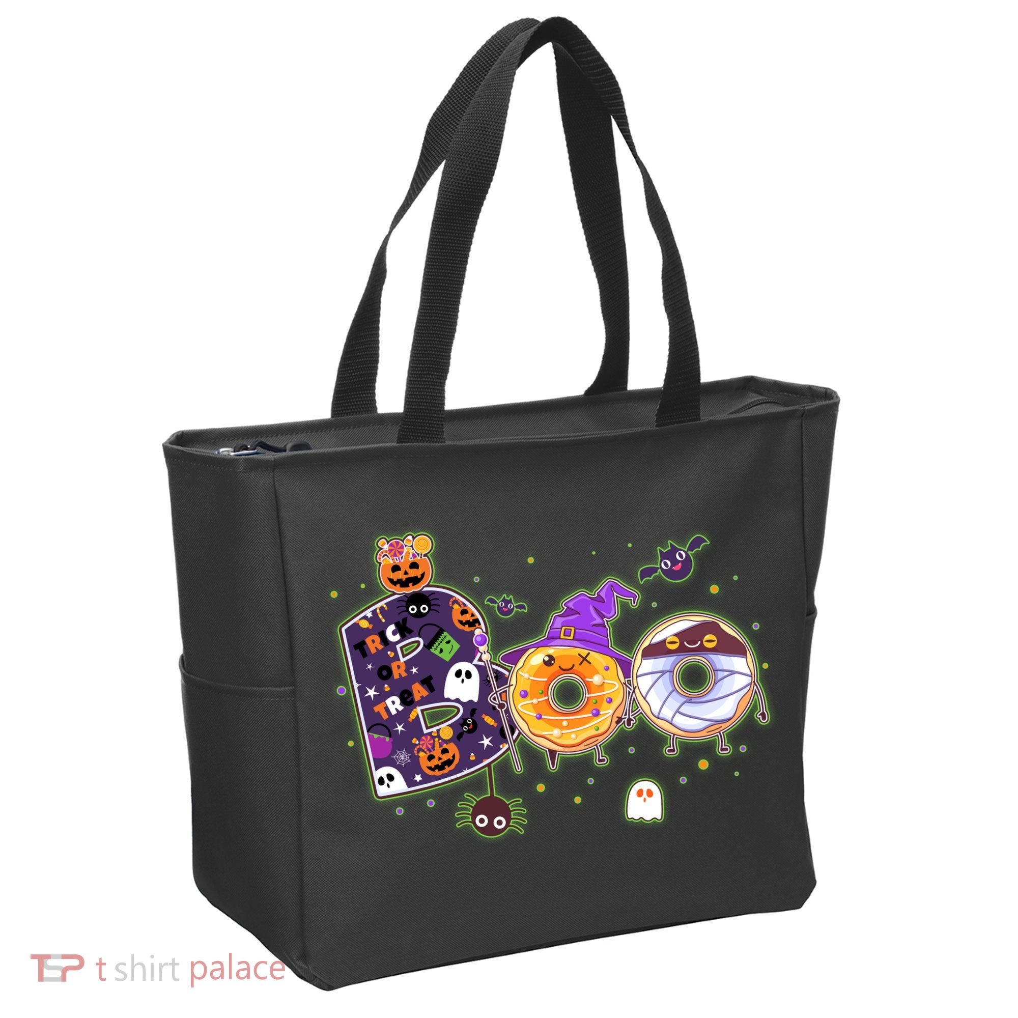 Cute Funny Halloween Boo Donuts Tote Bag