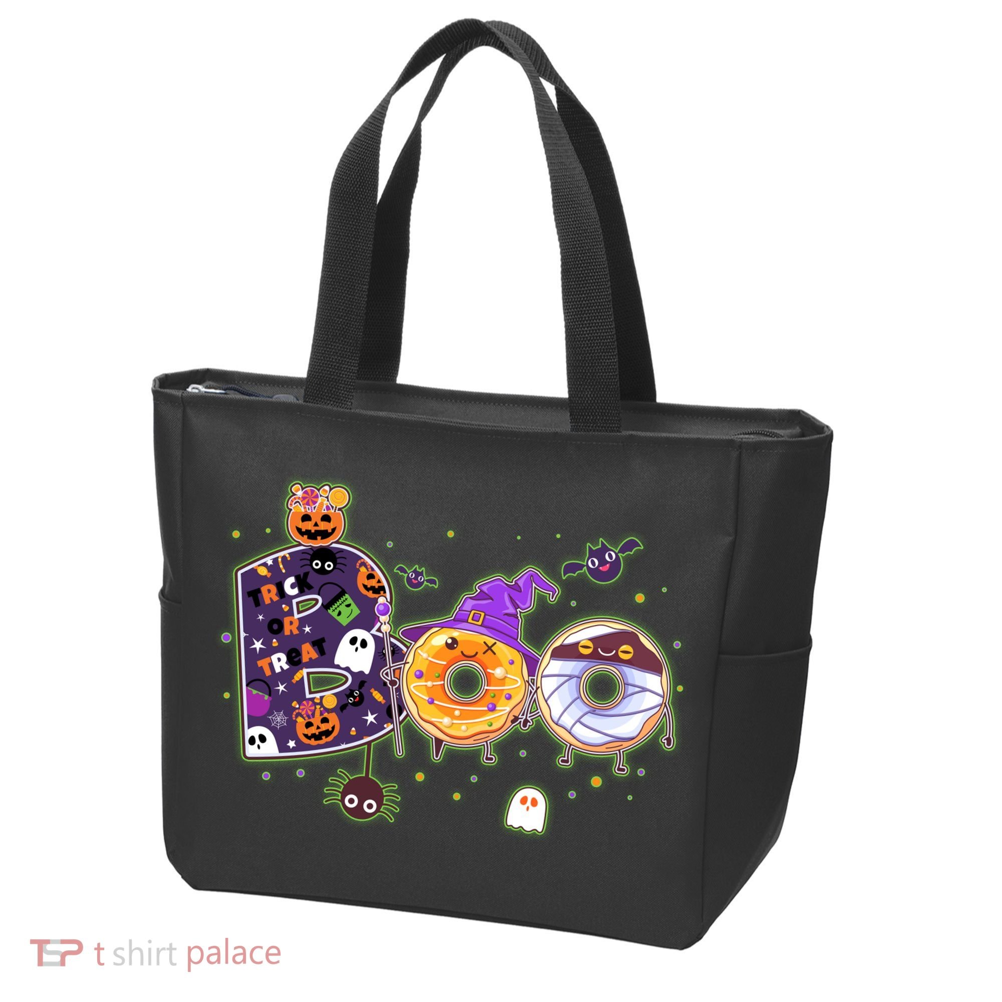 Cute Funny Halloween Boo Donuts Tote Bag