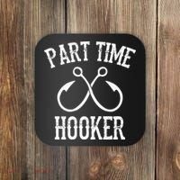 Classic Fishing Hooks Part Time Hooker Coaster thumb 0