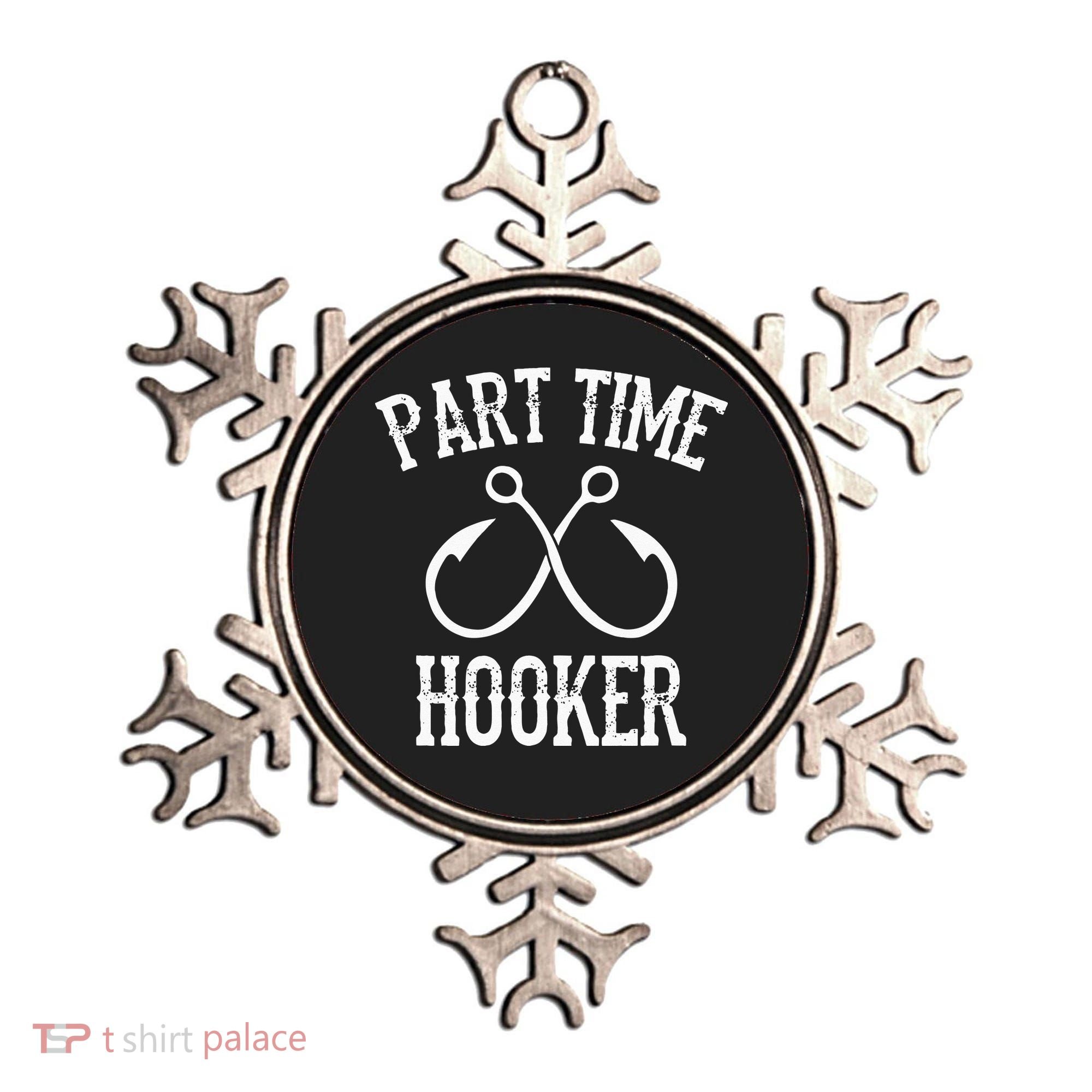 Classic Fishing Hooks Part Time Hooker Ornament