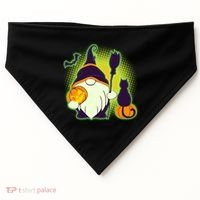 Cute Funny Halloween Gnome USA-Made Doggie Bandana thumb 0