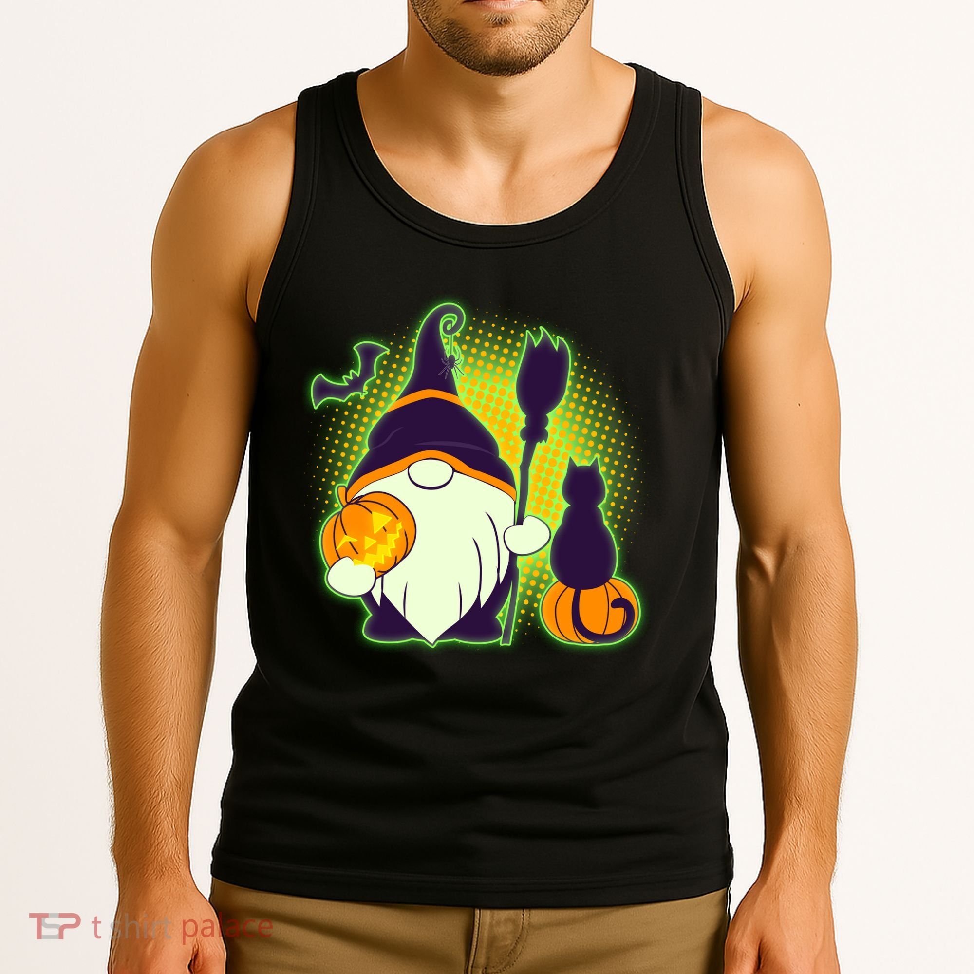 Cute Funny Halloween Gnome Tank Top