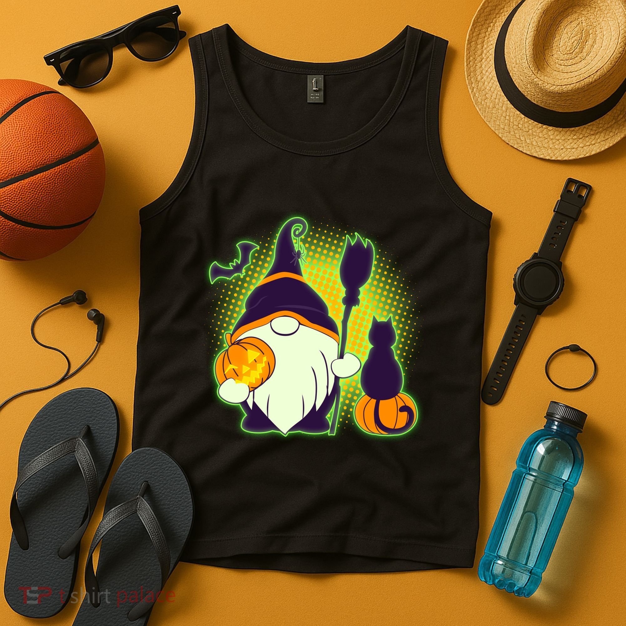 Cute Funny Halloween Gnome Tank Top