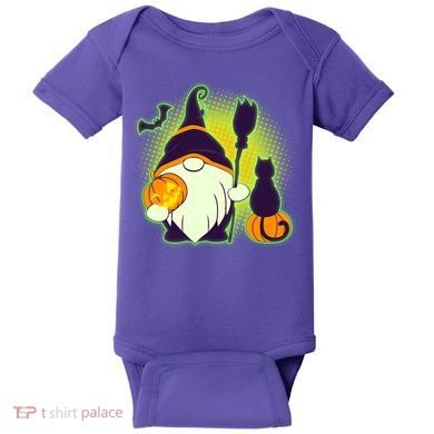 Cute Funny Halloween Gnome Baby Bodysuit
