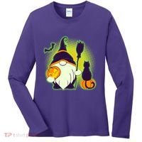 Cute Funny Halloween Gnome Women's Long Sleeve Shirt thumb 0