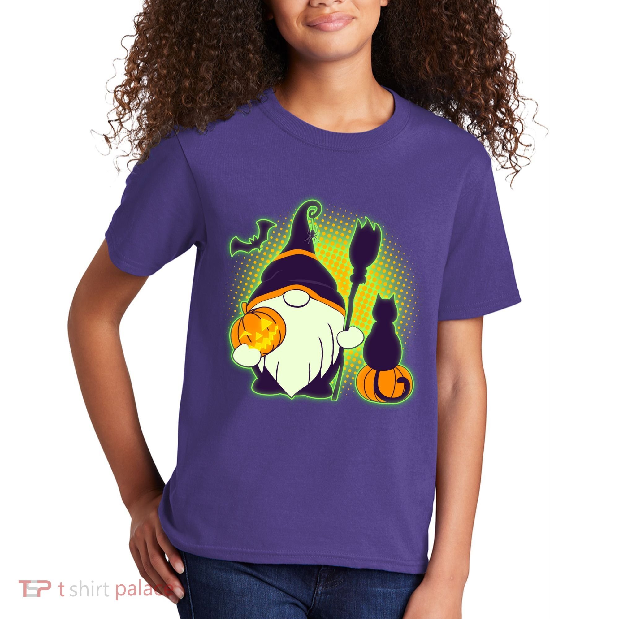 Cute Funny Halloween Gnome Kids T-Shirt