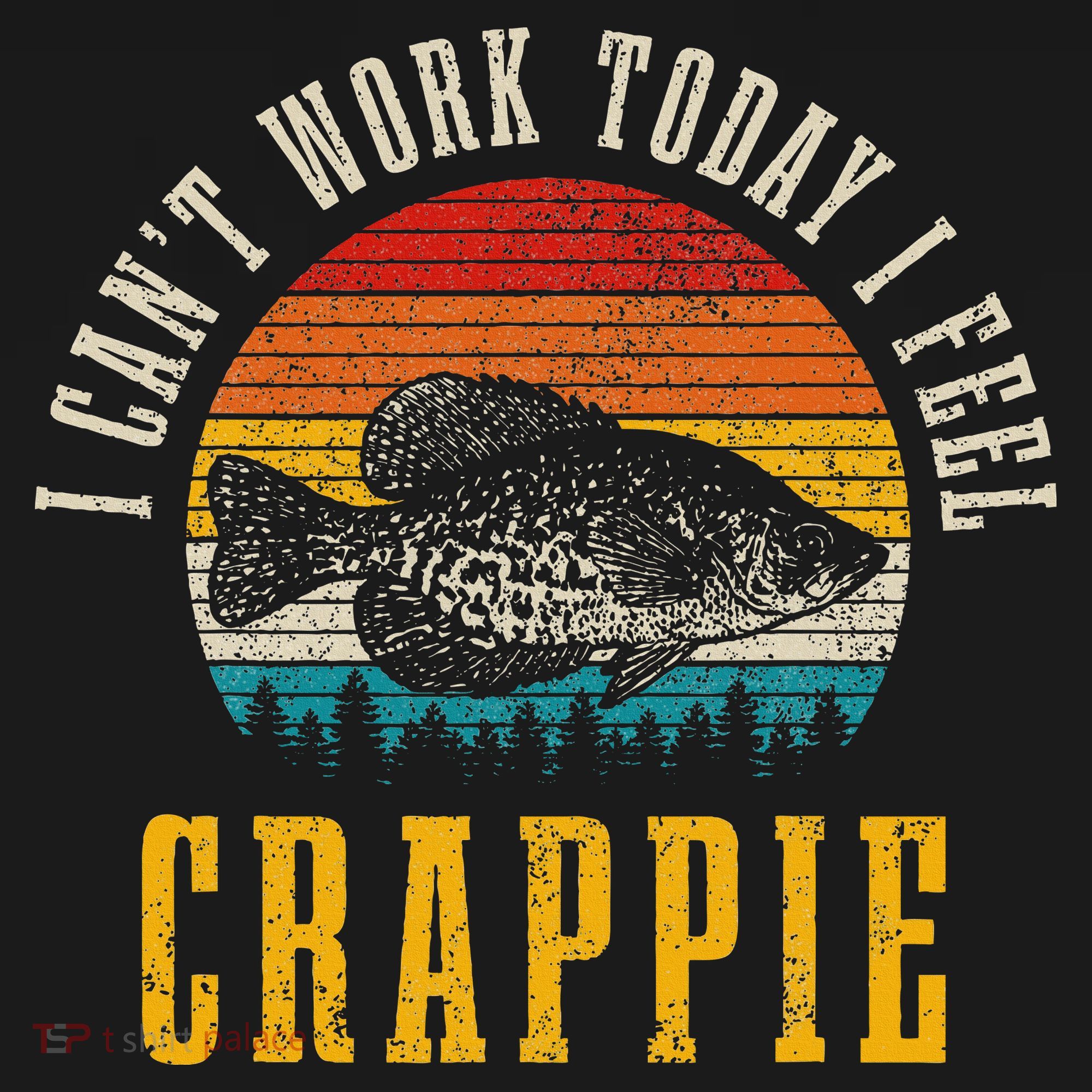 Crappie Fishing I CanT Work Today I Feel Crappie Funny Fish Women's Tank Top