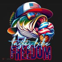Cool Fish Ice Cream Taste Like Freedom Backpack thumb 2