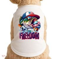 Cool Fish Ice Cream Taste Like Freedom Doggie Tank thumb 0
