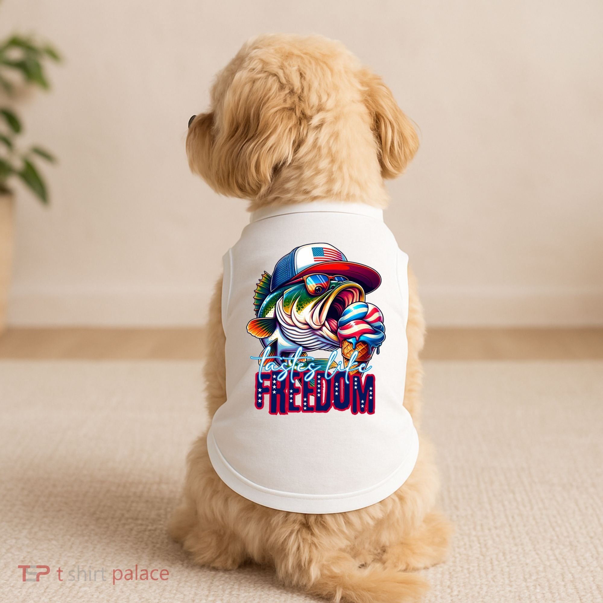 Cool Fish Ice Cream Taste Like Freedom Doggie Tank