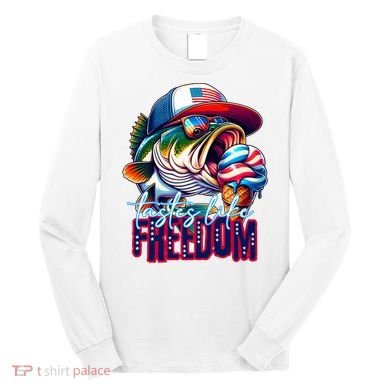 Cool Fish Ice Cream Taste Like Freedom Long Sleeve Shirt
