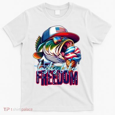Cool Fish Ice Cream Taste Like Freedom T-Shirt