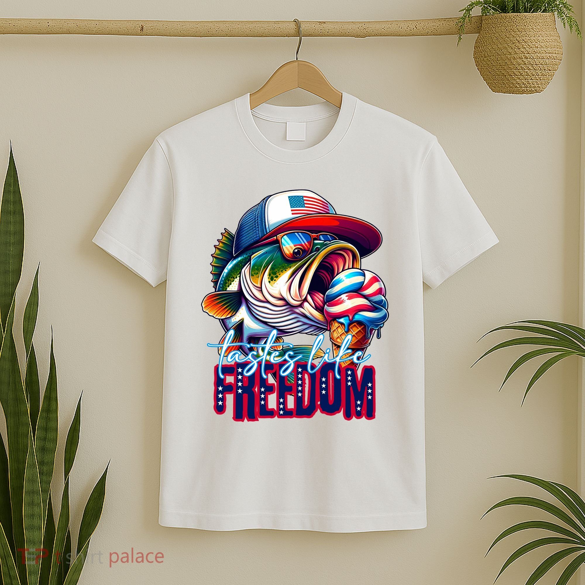 Cool Fish Ice Cream Taste Like Freedom T-Shirt