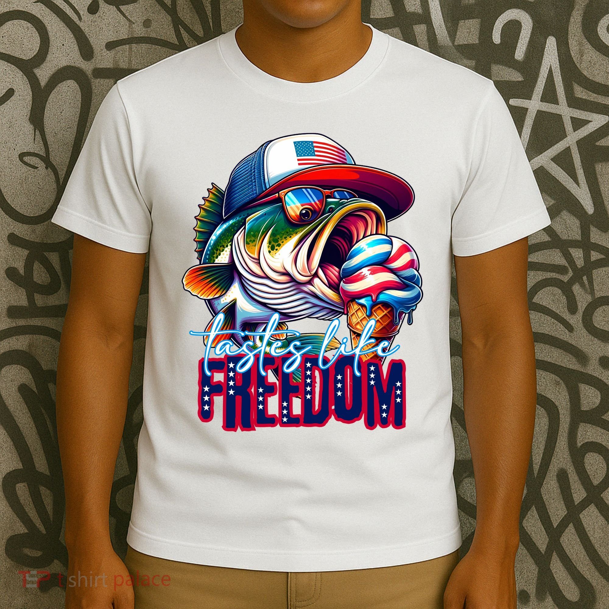 Cool Fish Ice Cream Taste Like Freedom T-Shirt