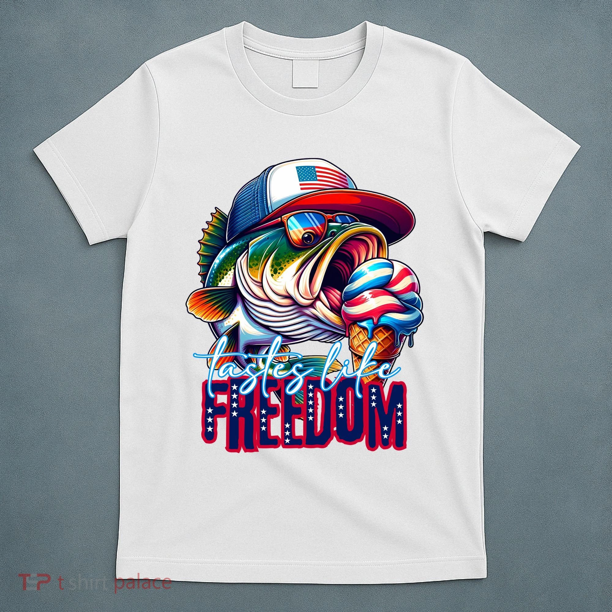 Cool Fish Ice Cream Taste Like Freedom T-Shirt