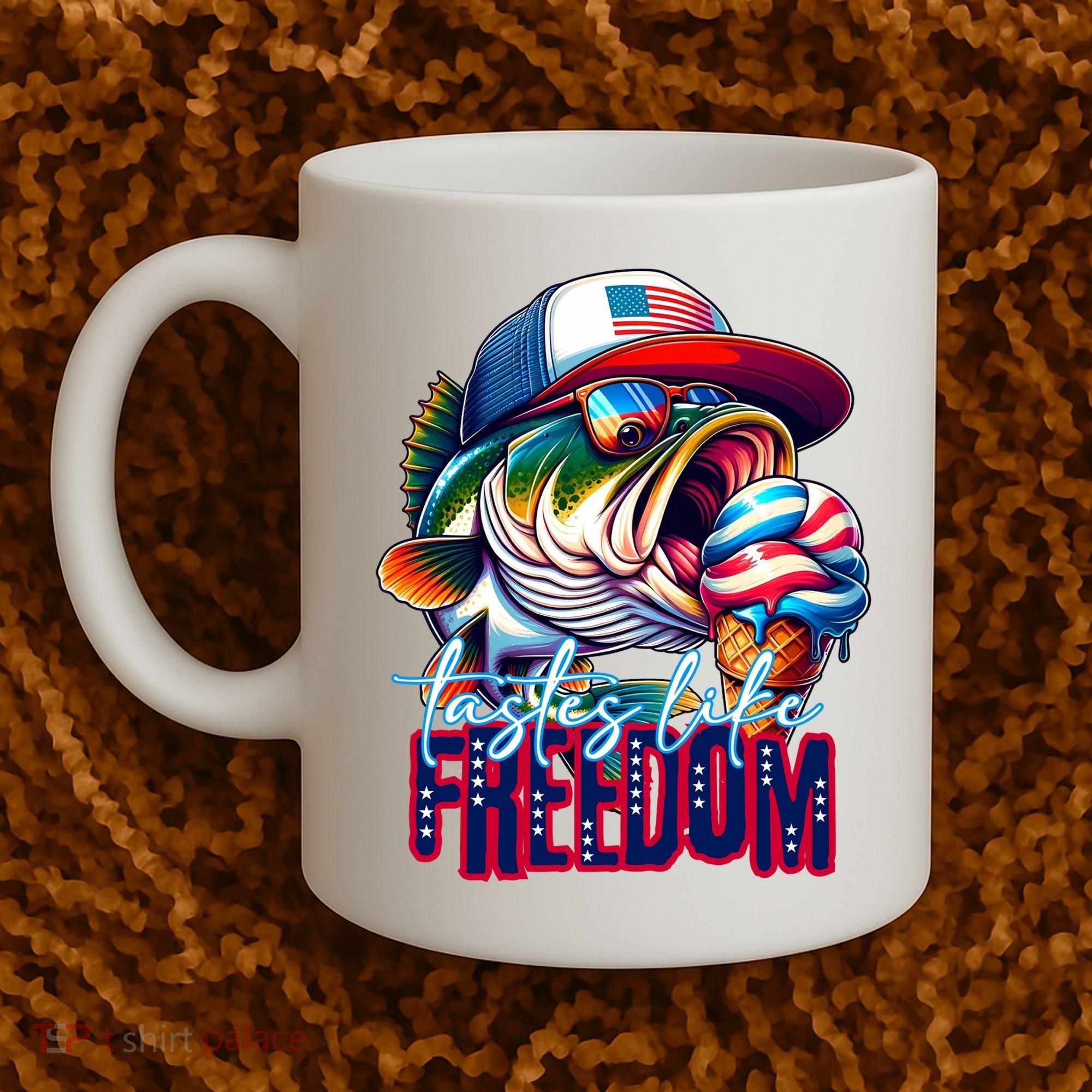 Cool Fish Ice Cream Taste Like Freedom Coffee Mug
