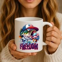 Cool Fish Ice Cream Taste Like Freedom Coffee Mug thumb 3